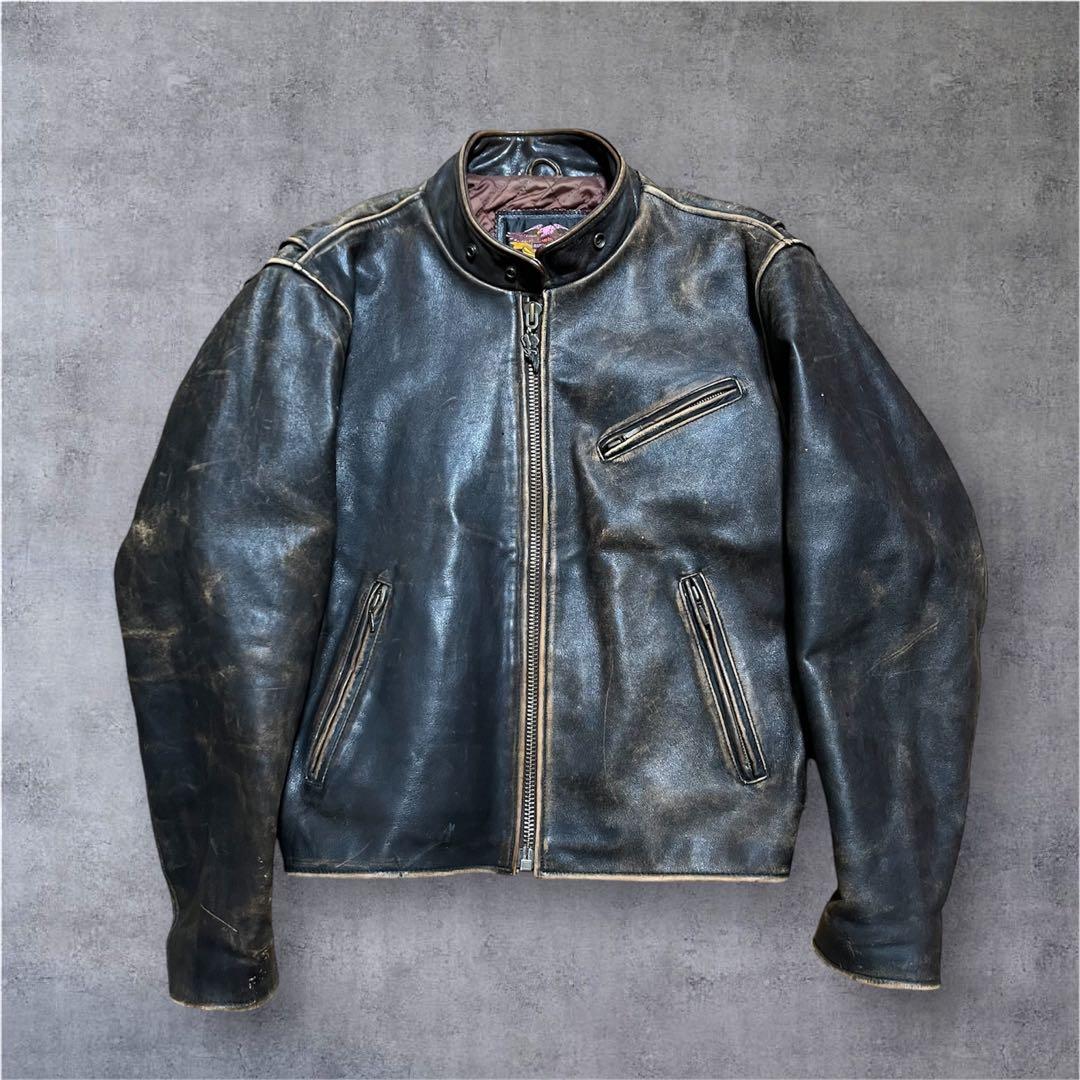 HARLEY DAVIDSON シングルライダースレザージャケット　ブラウン