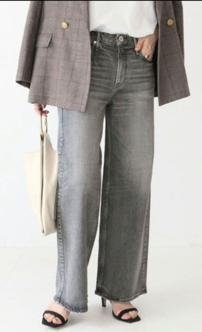 【まめ】upper hightsグレーデニム　THE ROBINS 　25