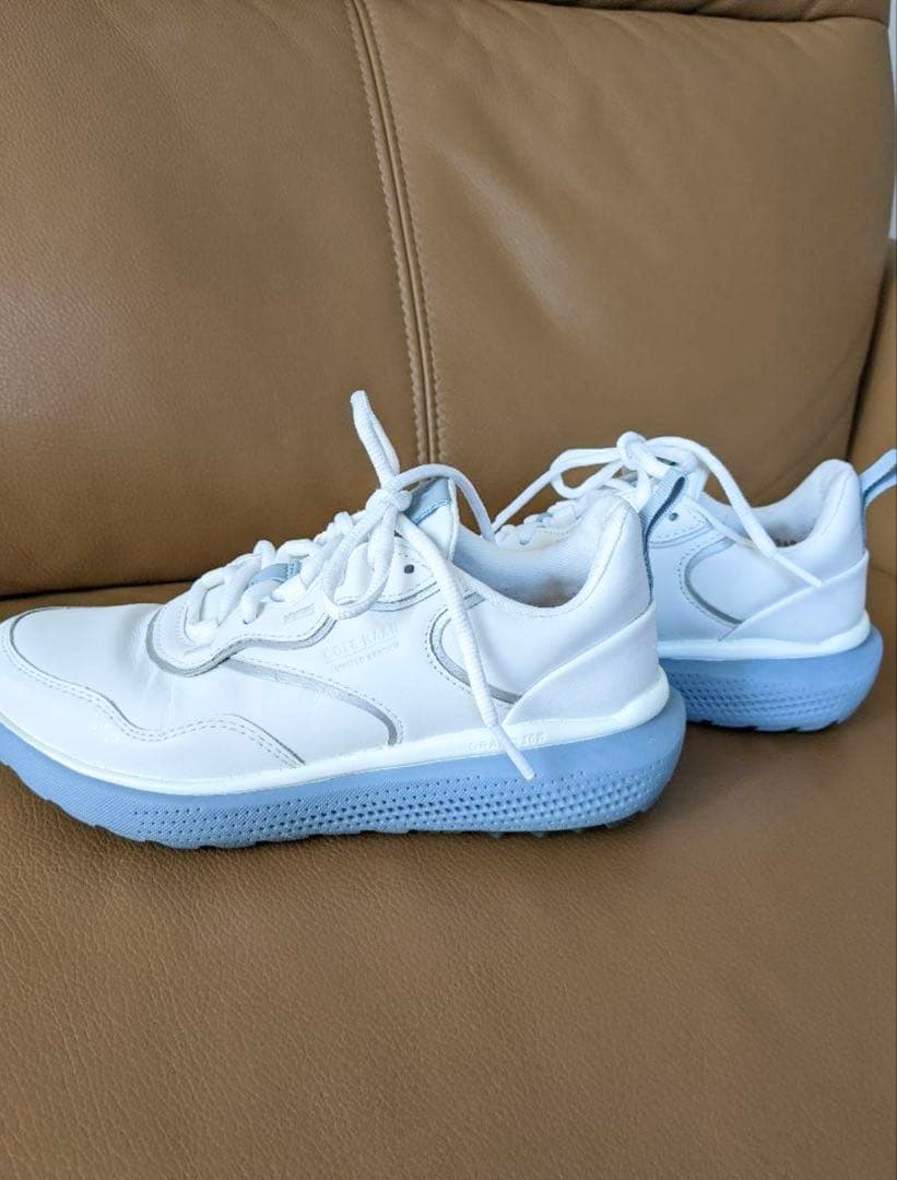 値下げColeHaan × ユナイテッドアローズ　 ホワイト/ブルー スニーカー