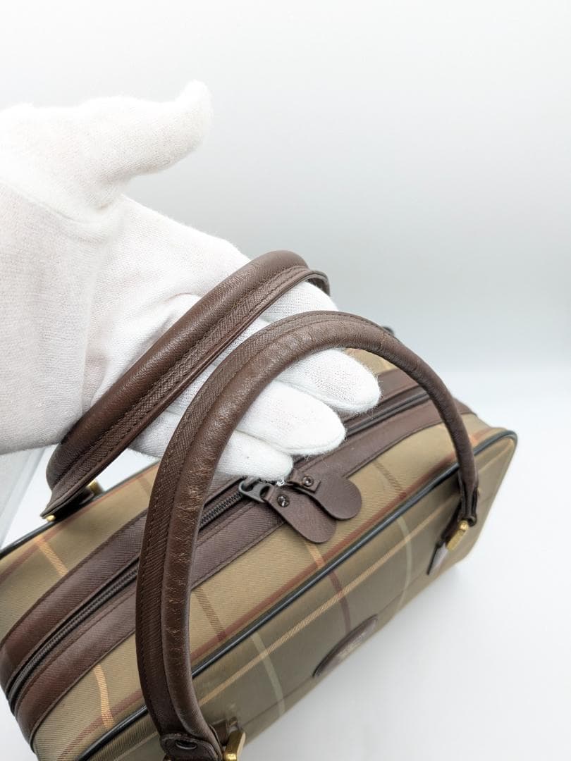 良品✨ バーバリー ボストンバッグ キャンバス ベージュ 0LI