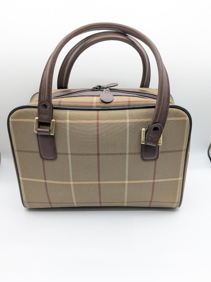 良品✨ バーバリー ボストンバッグ キャンバス ベージュ 0LI