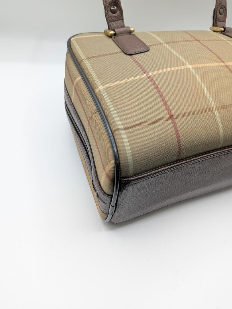 良品✨ バーバリー ボストンバッグ キャンバス ベージュ 0LI