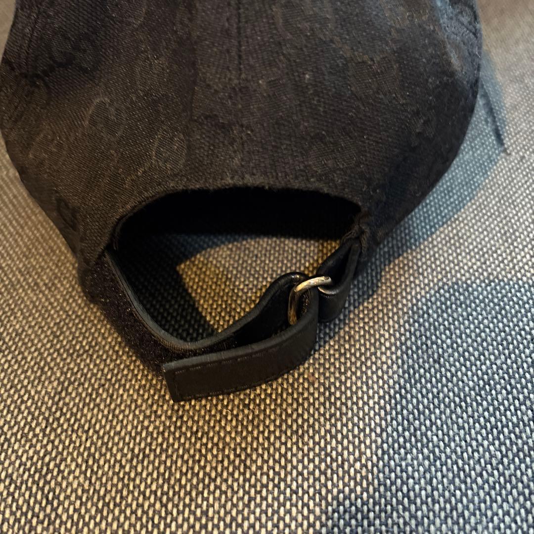 GUCCI キャップ　m 総柄　黒　ブラック