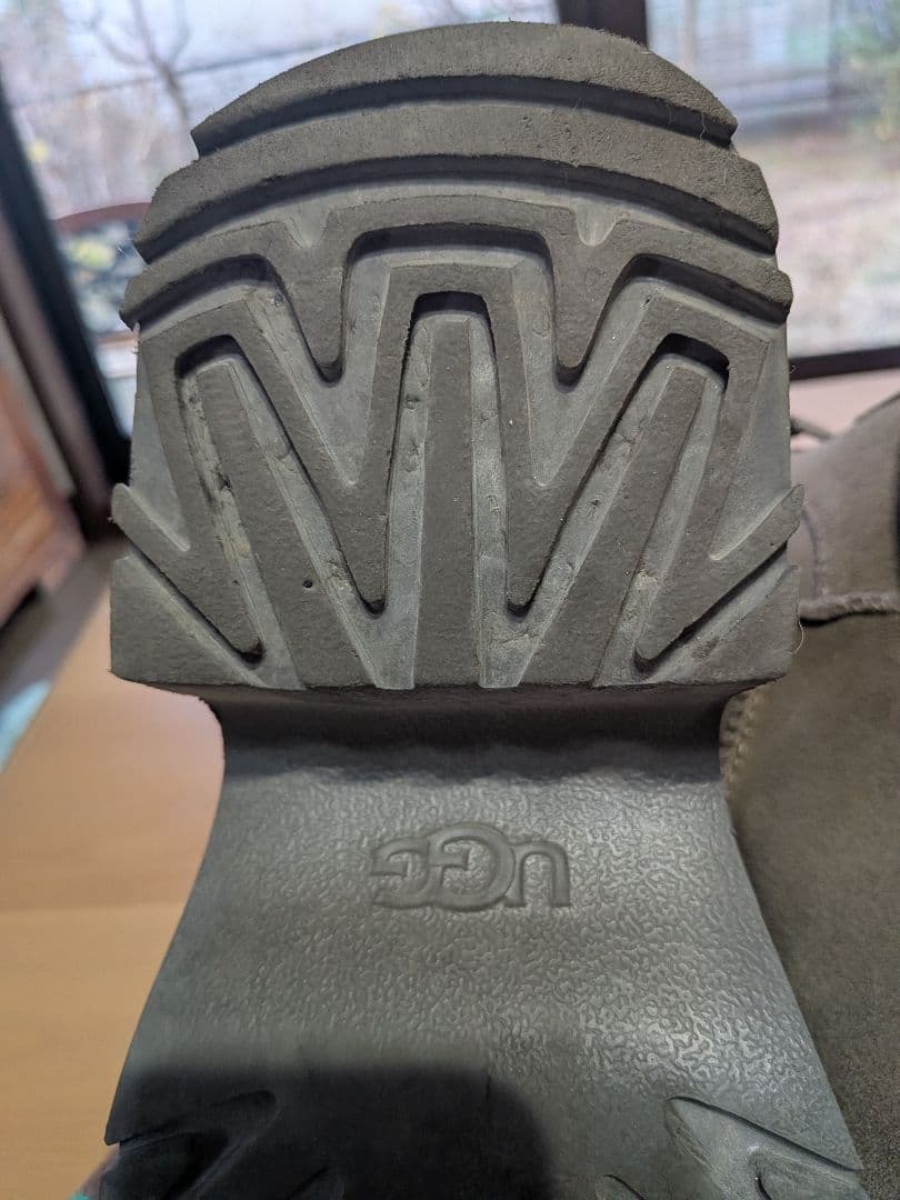 アグUGG☆サイズ23cm☆ブラウン☆厚底ショート丈ヒールムートンブーツ