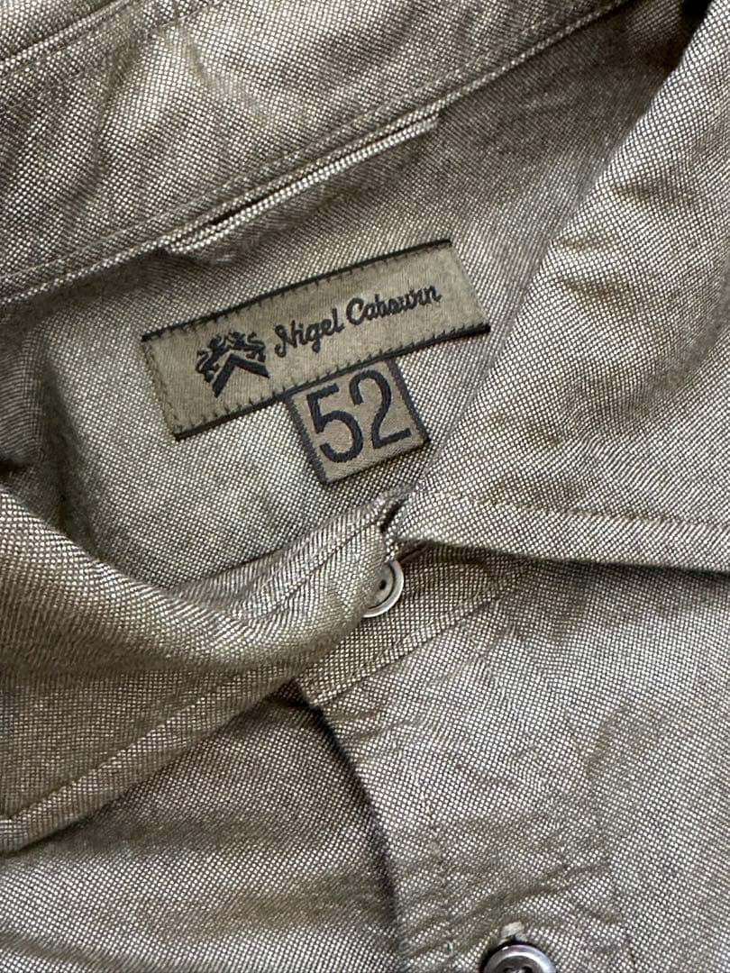ナイジェルケーボン　オフィサーズシャツ　カーキ　新品　52 XL