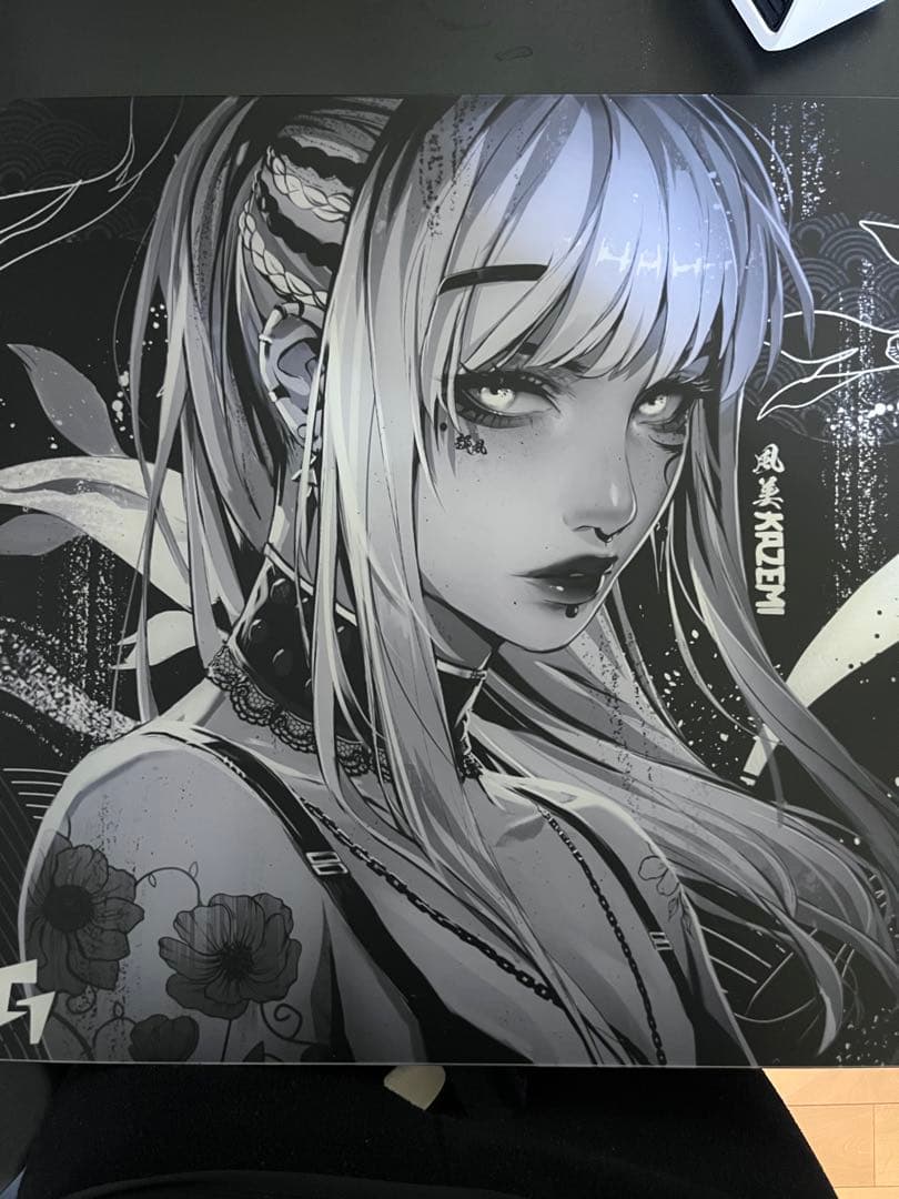 GLSSWRKS KAZEMI ガラスマウスパッド50×50cm