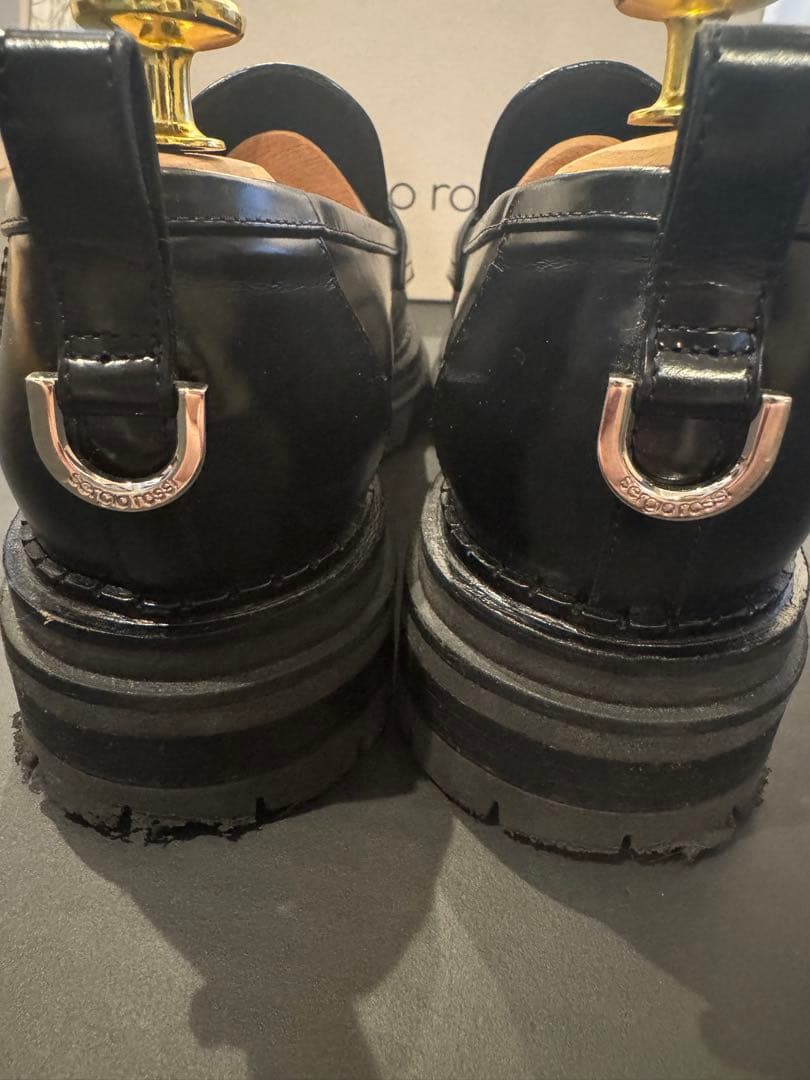 【connie様】sergio rossi ブラックレザー ローファー