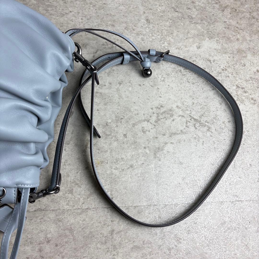 ✨未使用級✨ コーチ 2way ショルダーバッグ フェイ ドローストリング 水色