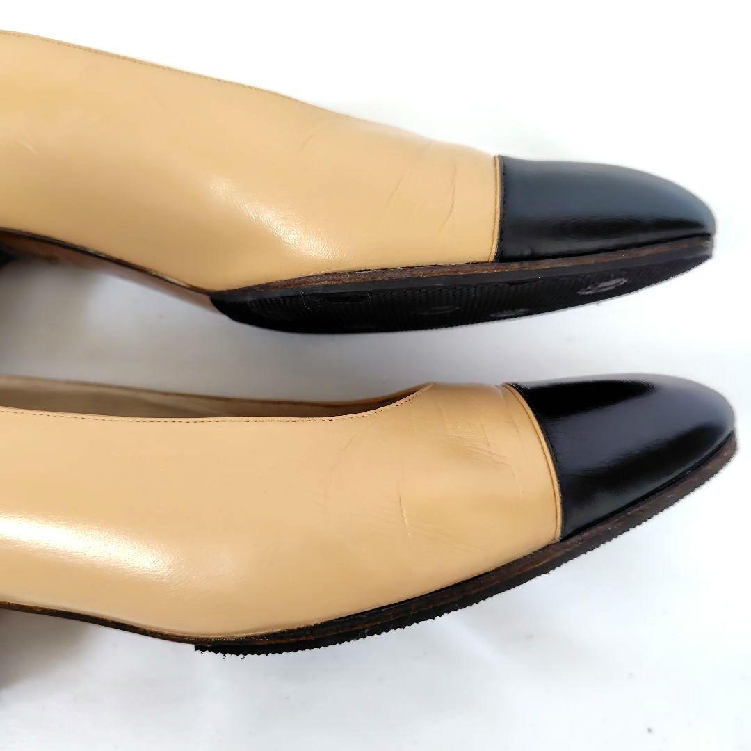 KEI【シャネル】定番 バイカラー パンプス 24-24.5cm