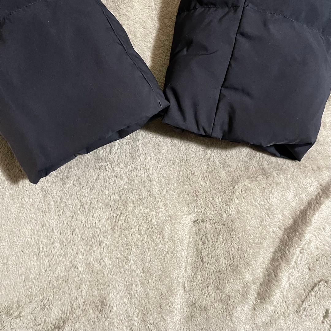 PLST ダウンジャケット ロング ファー フード付き ネイビー サイズS