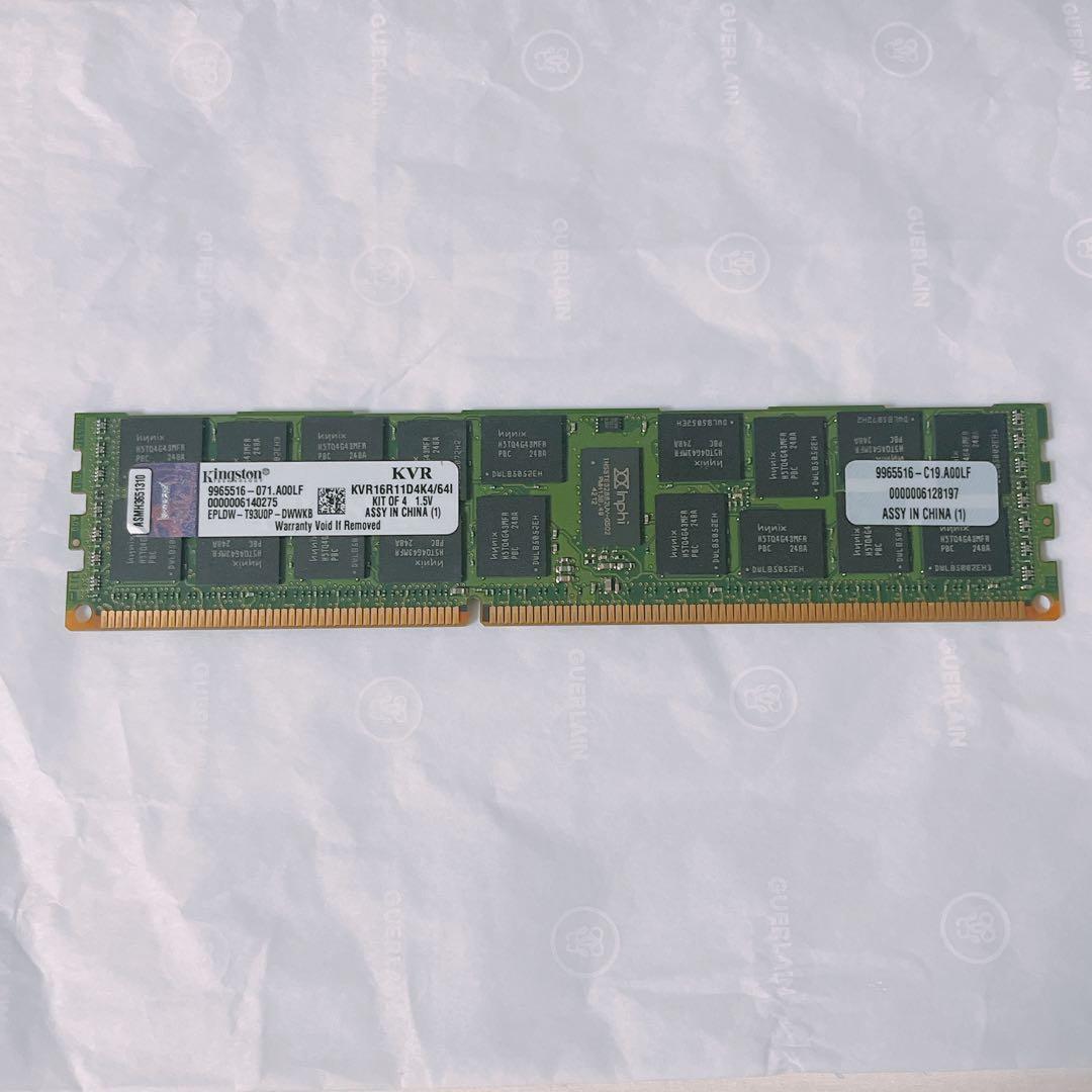 【中古】Kingston ValueRAM 64GB Kit (4x16GB)