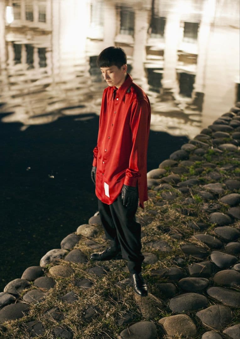 SOSHIOTSUKI 19aw ダブルカラーシャツ size46 赤