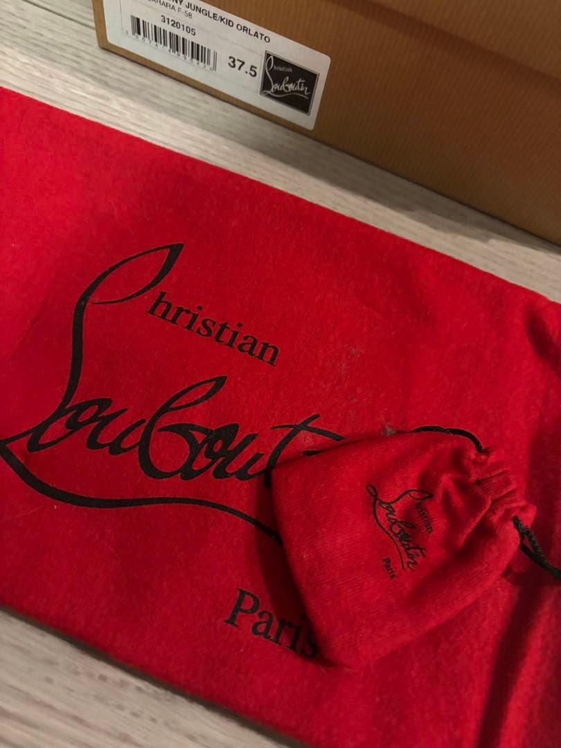 ルブタン louboutin ショートブーツ ヒョウ柄 レオパード 37.5