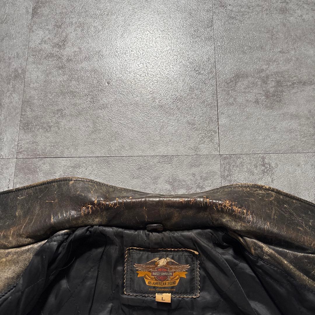 幻級　90s Harley-Davidson 3Dエンボス　フレイムパターン