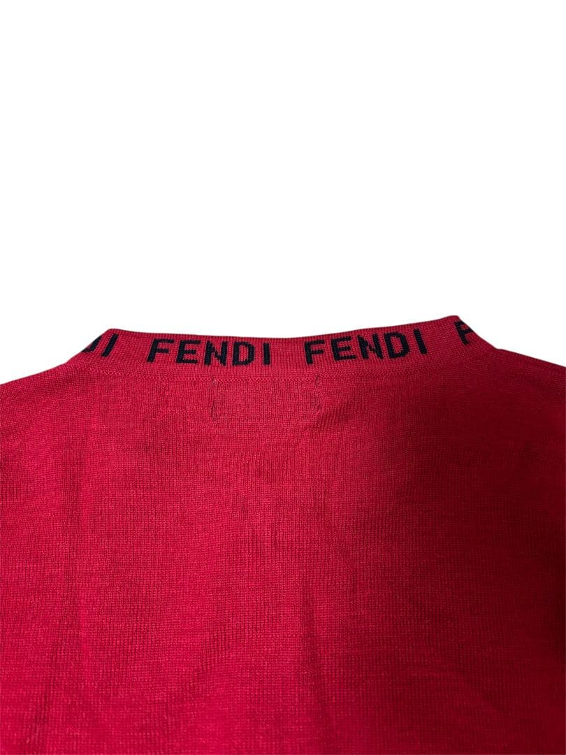【美品】FENDI フェンディ FF柄 ズッカ柄 イタリア カーディガン ニット