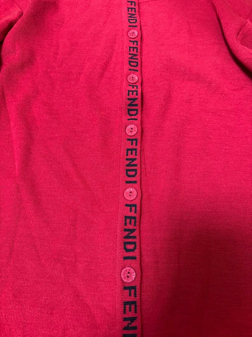 【美品】FENDI フェンディ FF柄 ズッカ柄 イタリア カーディガン ニット