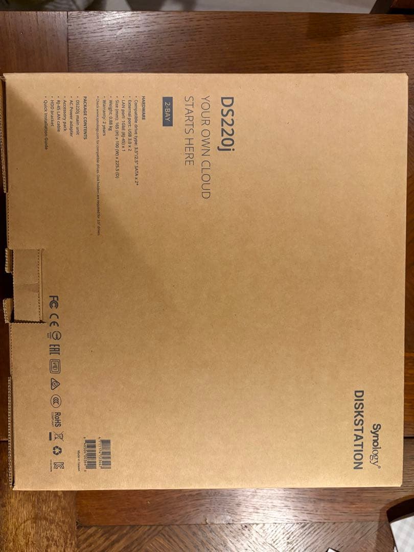 Synology DS220j NAS ほぼ未使用品