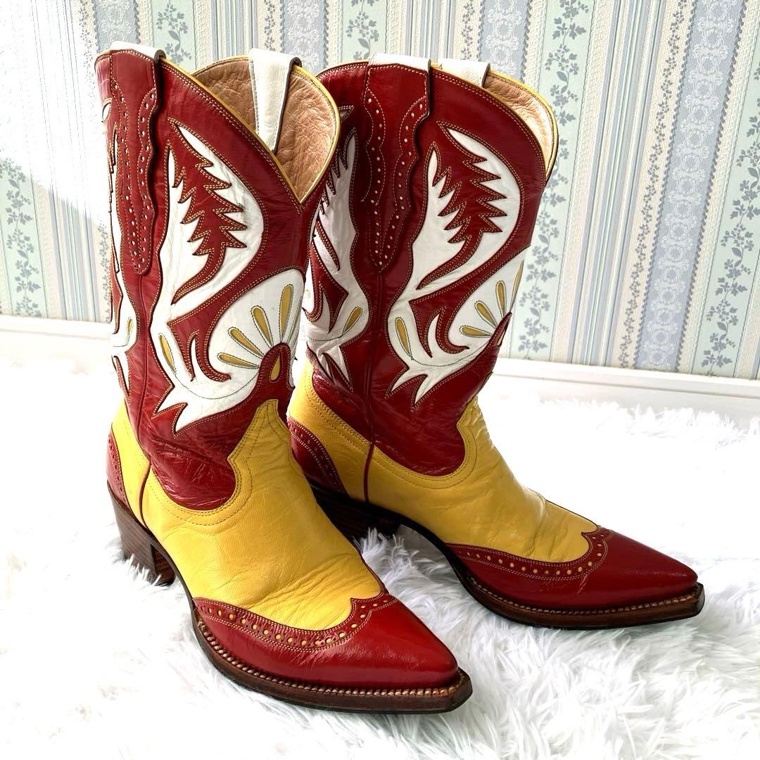 美品✨　DON QUIJOTE　ドンキホーテ　ウエスタンブーツ　メキシカンカラー