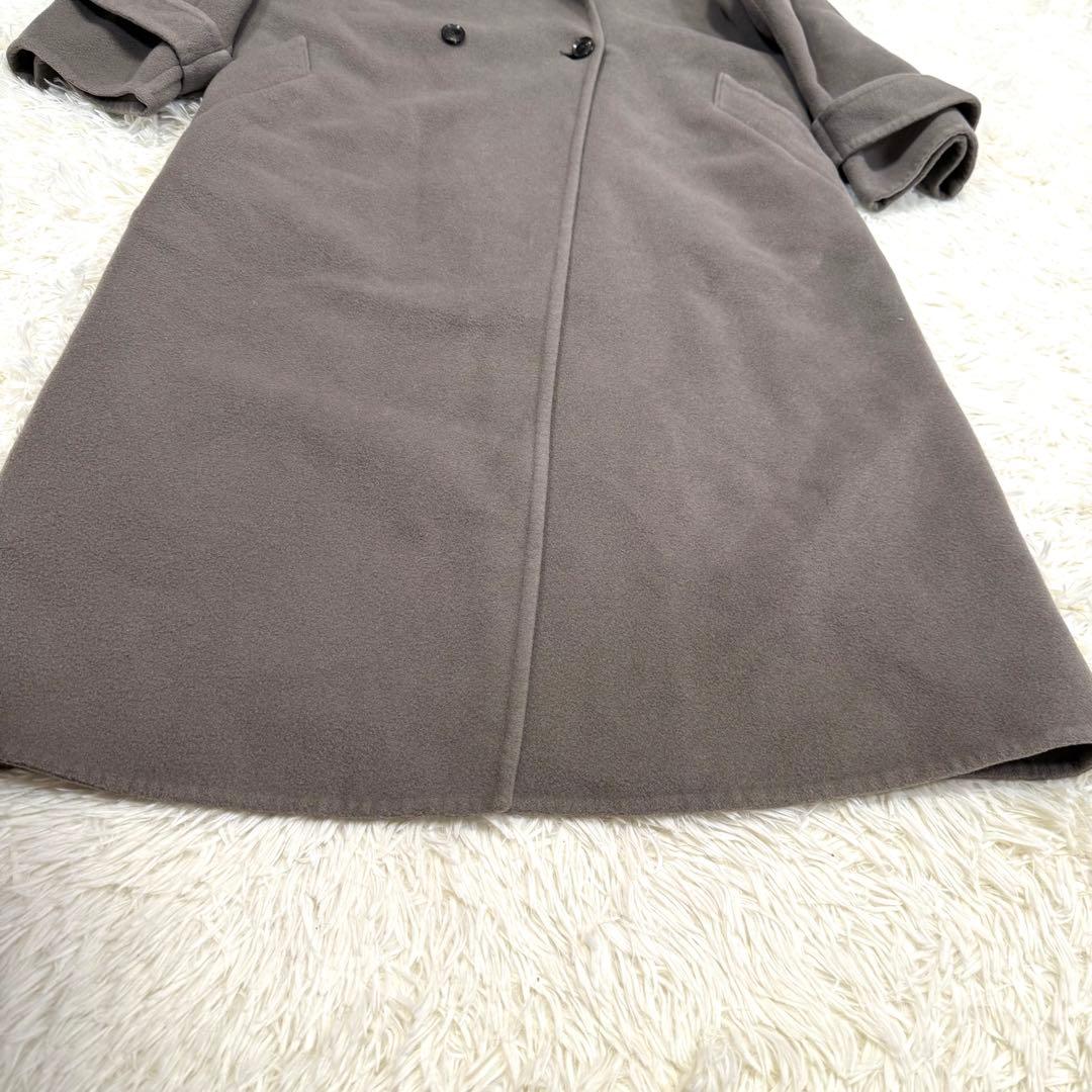 ウィムガゼット ボリュームロングリバーコート カシミヤ混 マキシ丈 ラグラン