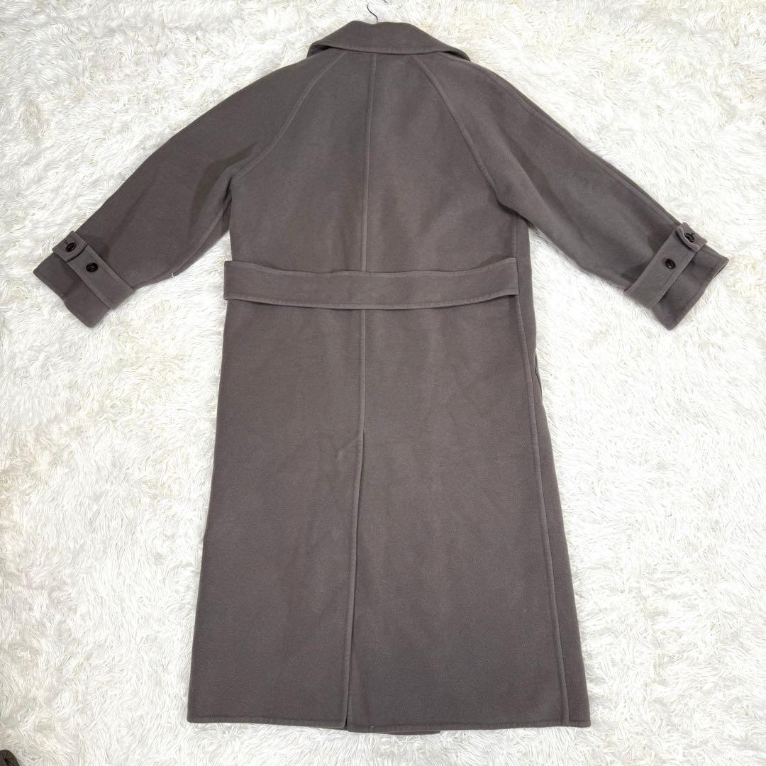 ウィムガゼット ボリュームロングリバーコート カシミヤ混 マキシ丈 ラグラン