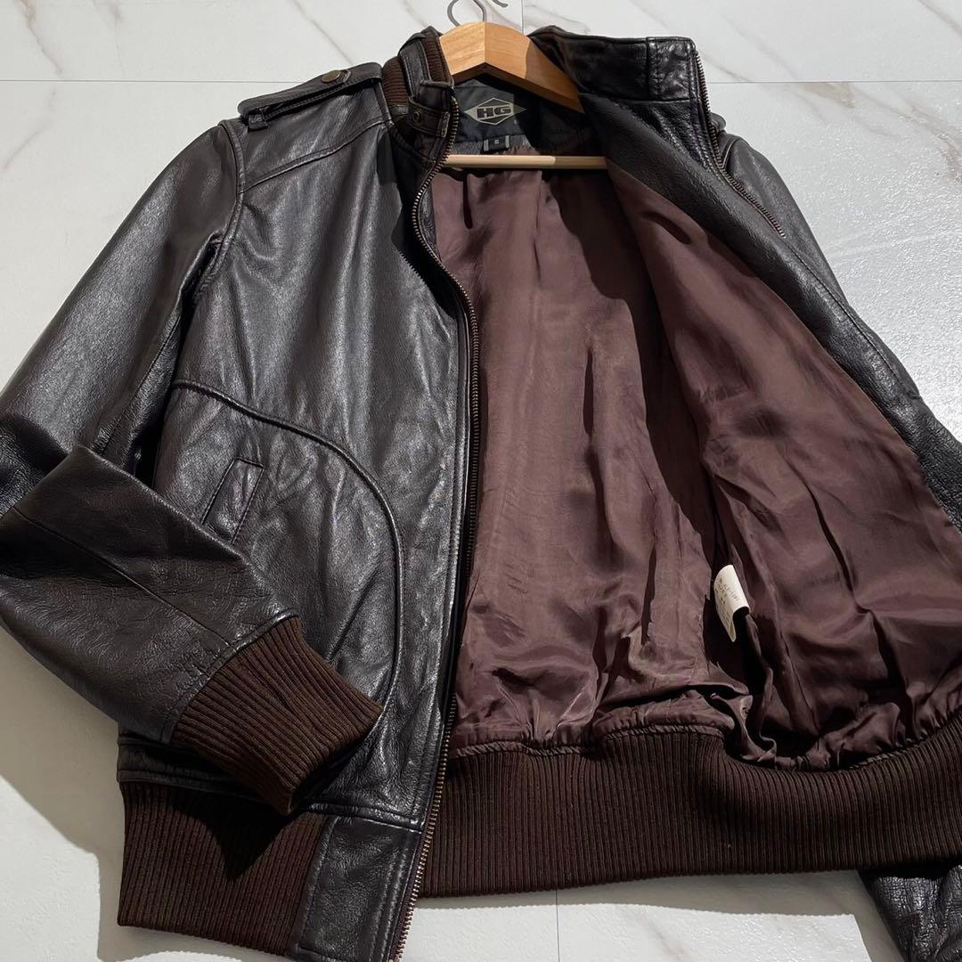 【美品✨】ヒステリックグラマー HG レザージャケット キムタク着用 ブラウンS