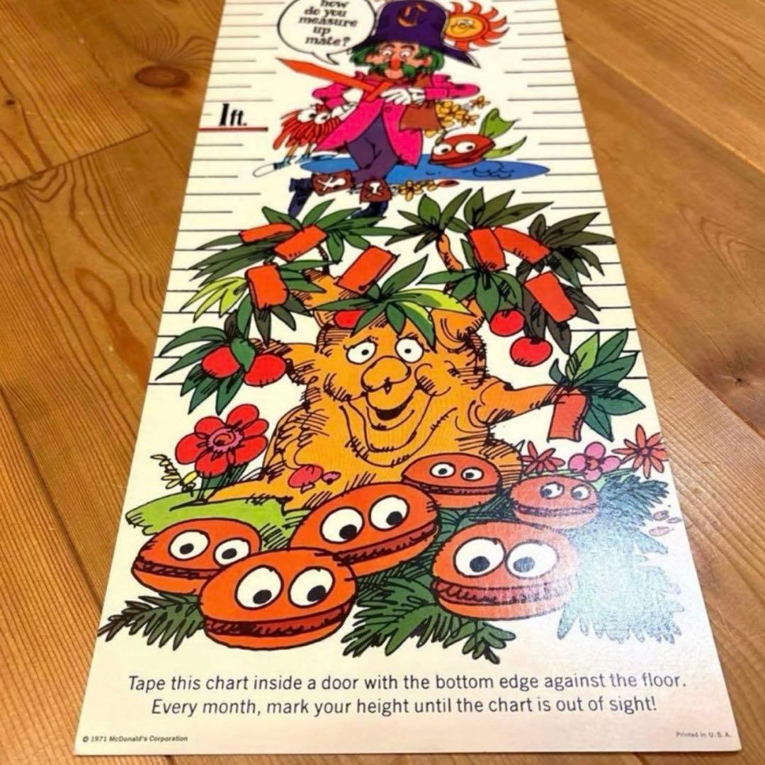 1971年　マクドナルドランド　身長計　　イービルグリマス　ビッグマックポリス