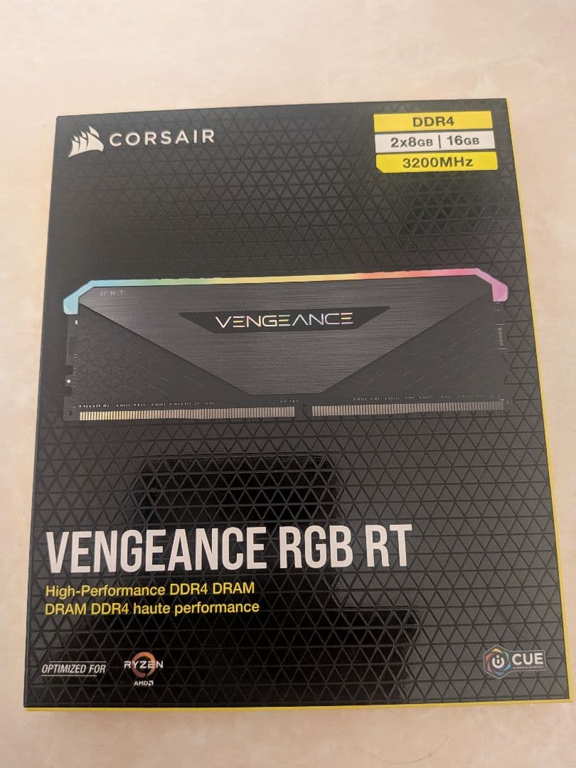 新品 未開封 VENGEANCE RGB RT DDR4 3200MHz16GB