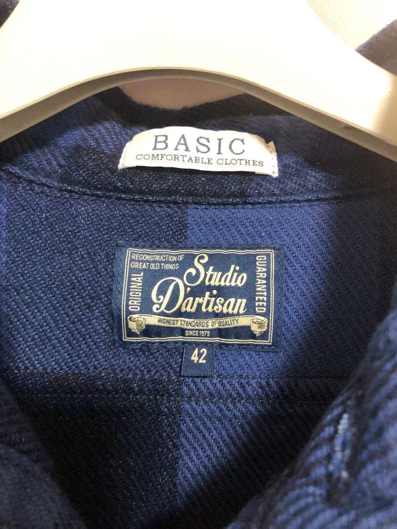 k*s様 STUDIO D'ARTISAN FLANNEL SHIRTS 42
