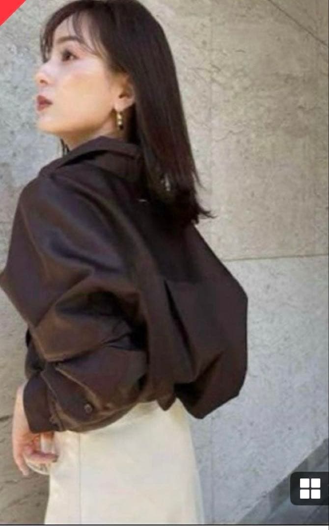 anauans スタンダードシャツ ブラウン フリーサイズ