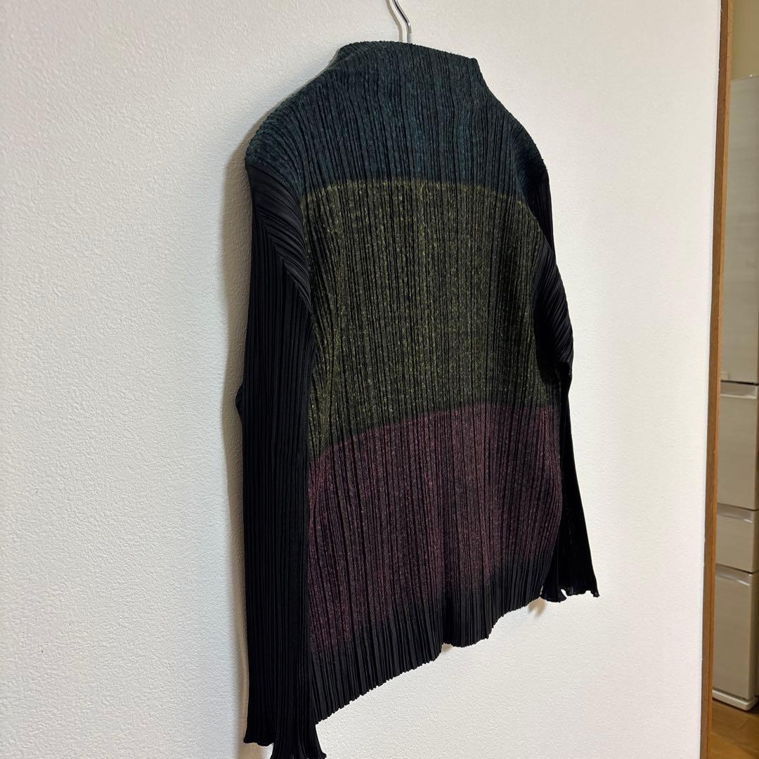 再お値下げ！PLEATS PLEASE イッセイミヤケ　リブ編みカーディガン
