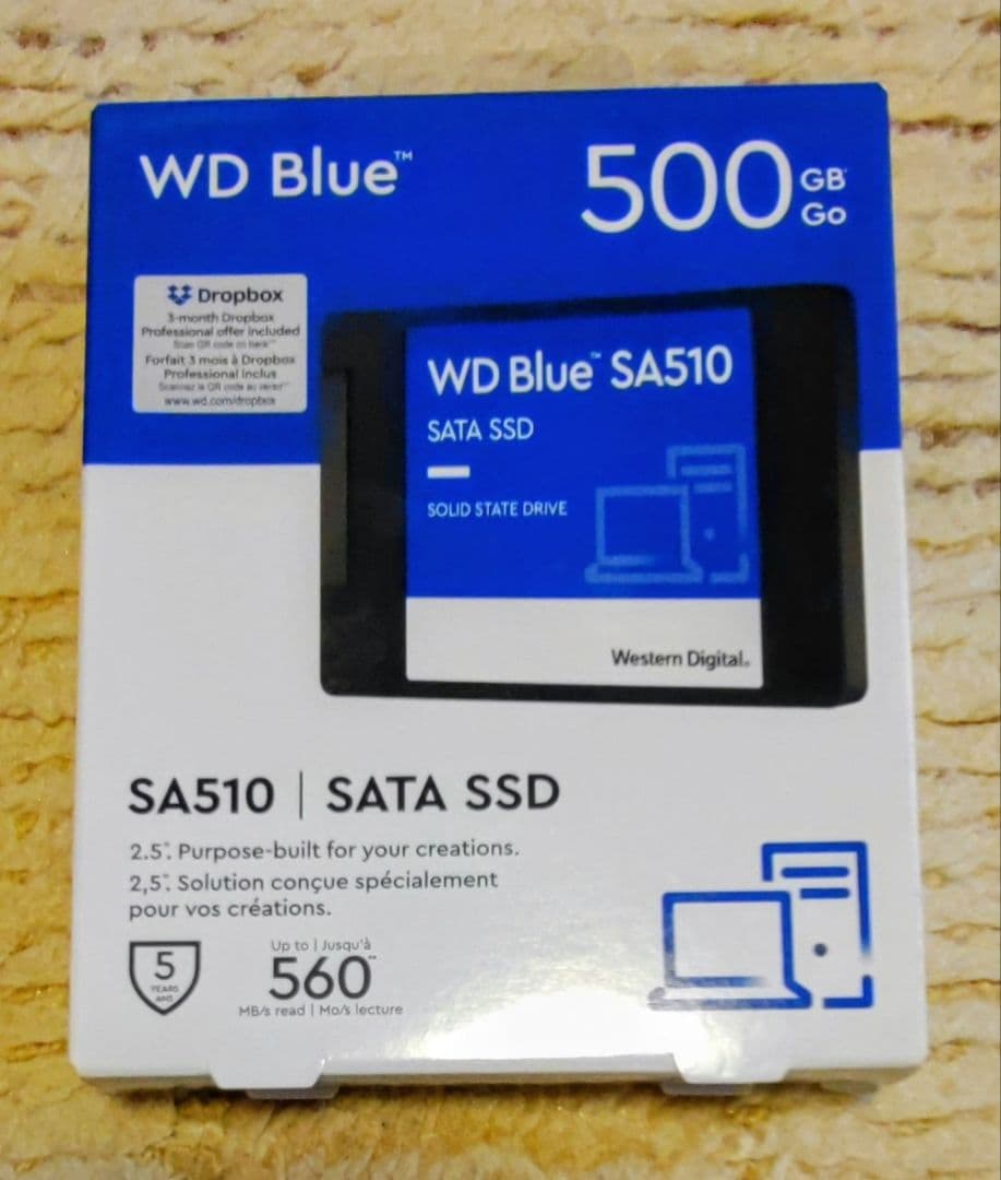 新品未使用品 WD Blue SA510 500GB SATA SSD