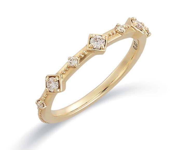 藤*は様 festariaフェスタリアK10ダイヤモンドピンキーリングEspoi