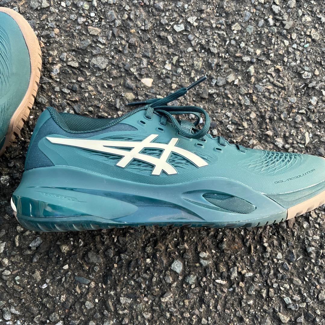 テニスシューズ GEL-RESOLUTION X グリーン25.5cm