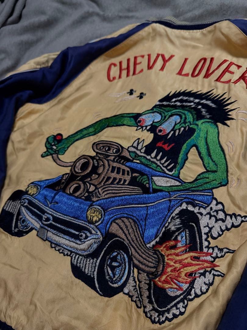 ２面用 テーラー東洋 虎 ライダース 日本限定スカジャン レーヨン unisex