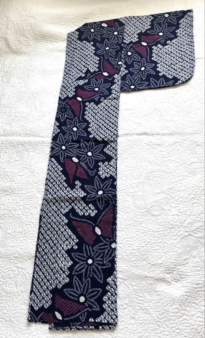 16時まで◆粋な大人の浴衣 ◆ 有松絞り 舞蝶文 仕立の大変上質な逸品 晩夏