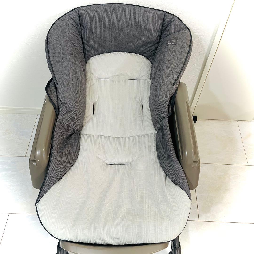 【美品】テーブル艶★コンビネムリラオートスイングBEDiLongカフェブラウン