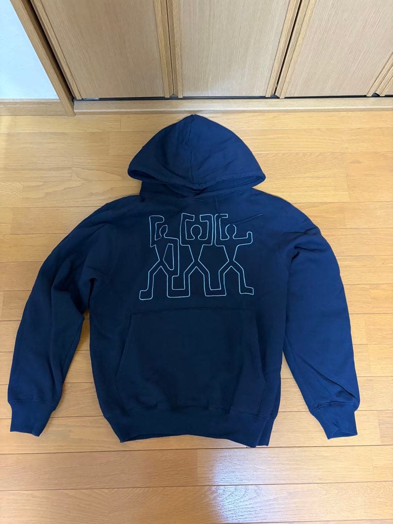 sol soonerorlater 3guys hoodie ネイビー M