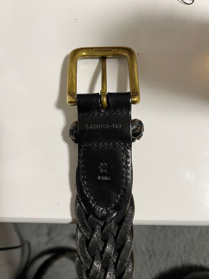 polo ralph lauren レザーメッシュベルト