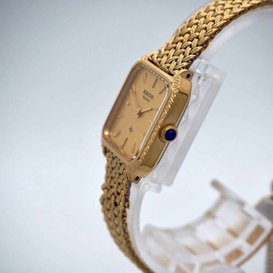 583 稼働 RADO レディース 時計 ゴールド ブレスウォッチ メッシュ