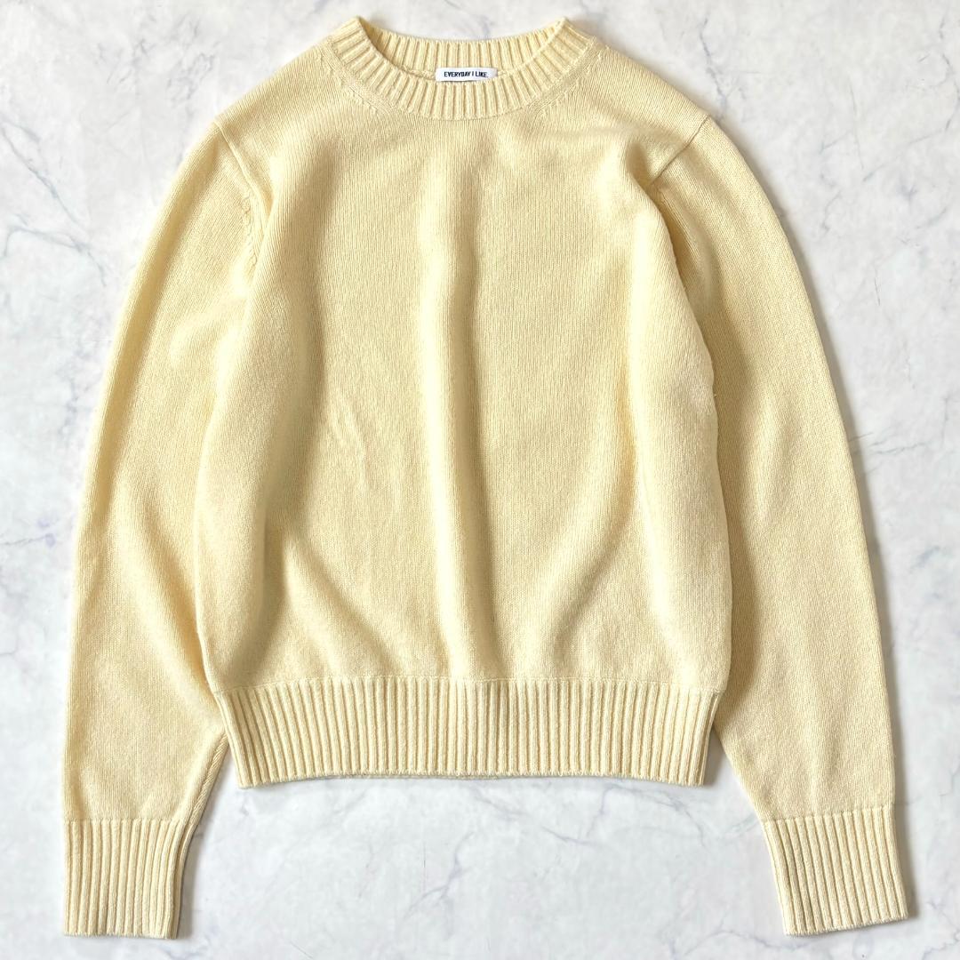 美品♪ドゥーズィエムクラス Newstandard ニット カシミヤ混 黄tv9