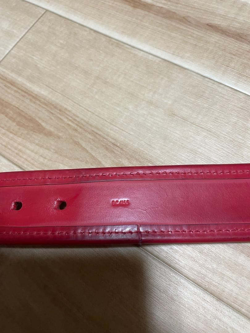 正規品Louis Vuitton 赤 モノグラム ベルト メンズ