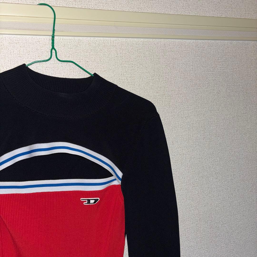 DIESEL セーター 黒/赤