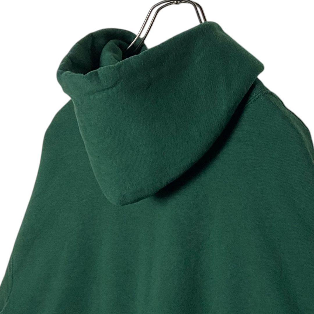 90sヴィンテージ古着USA製 ラッセル カレッジパーカー 緑 XL スウェット