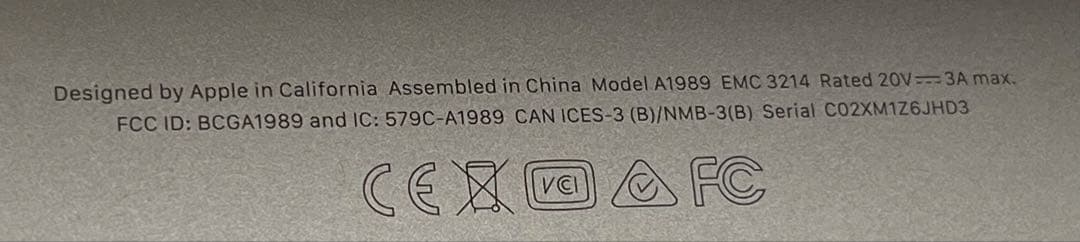 MacBook本体 MacBook Pro 2018 Core i7/16GB/512GB