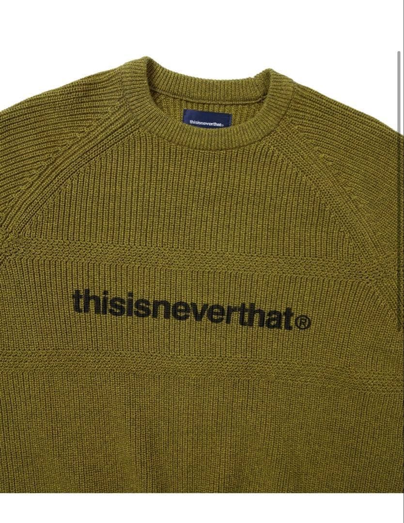 thisisneverthat® オリーブニットセーター