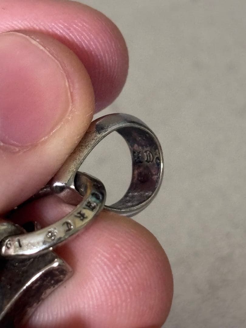 クロムハーツ　シルバー クロスネックレス スモールクロス　ペーパーチェーン