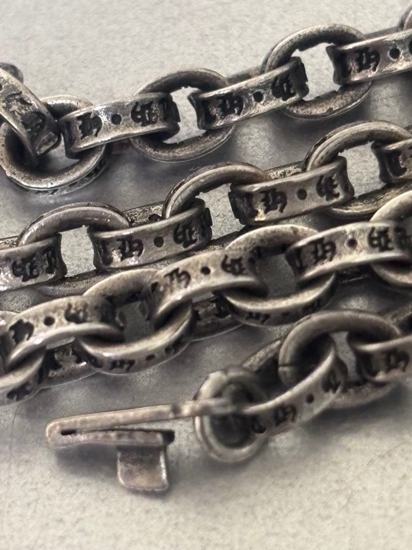 クロムハーツ　シルバー クロスネックレス スモールクロス　ペーパーチェーン