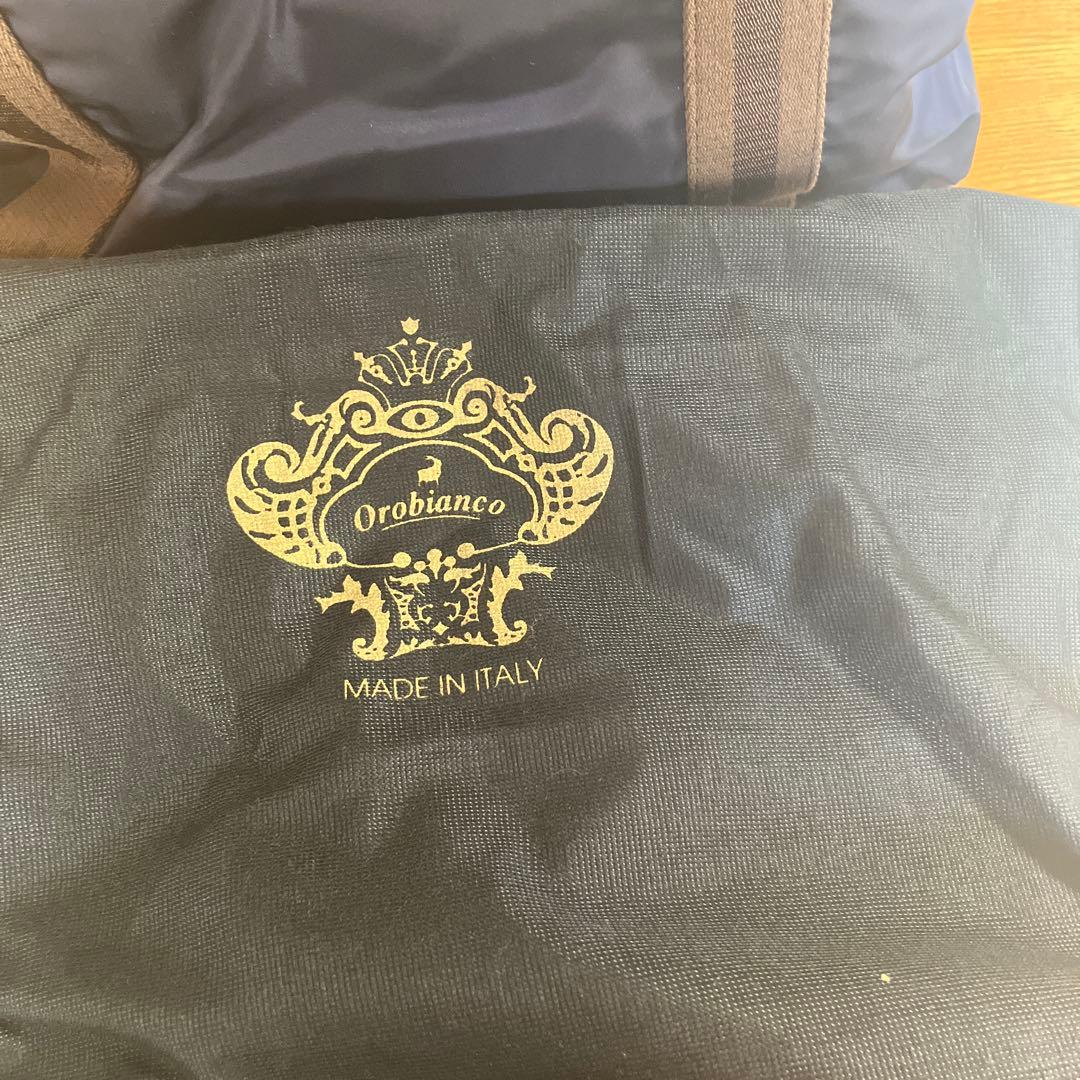 オロビアンコ　ネイビー ナイロン トートバッグ