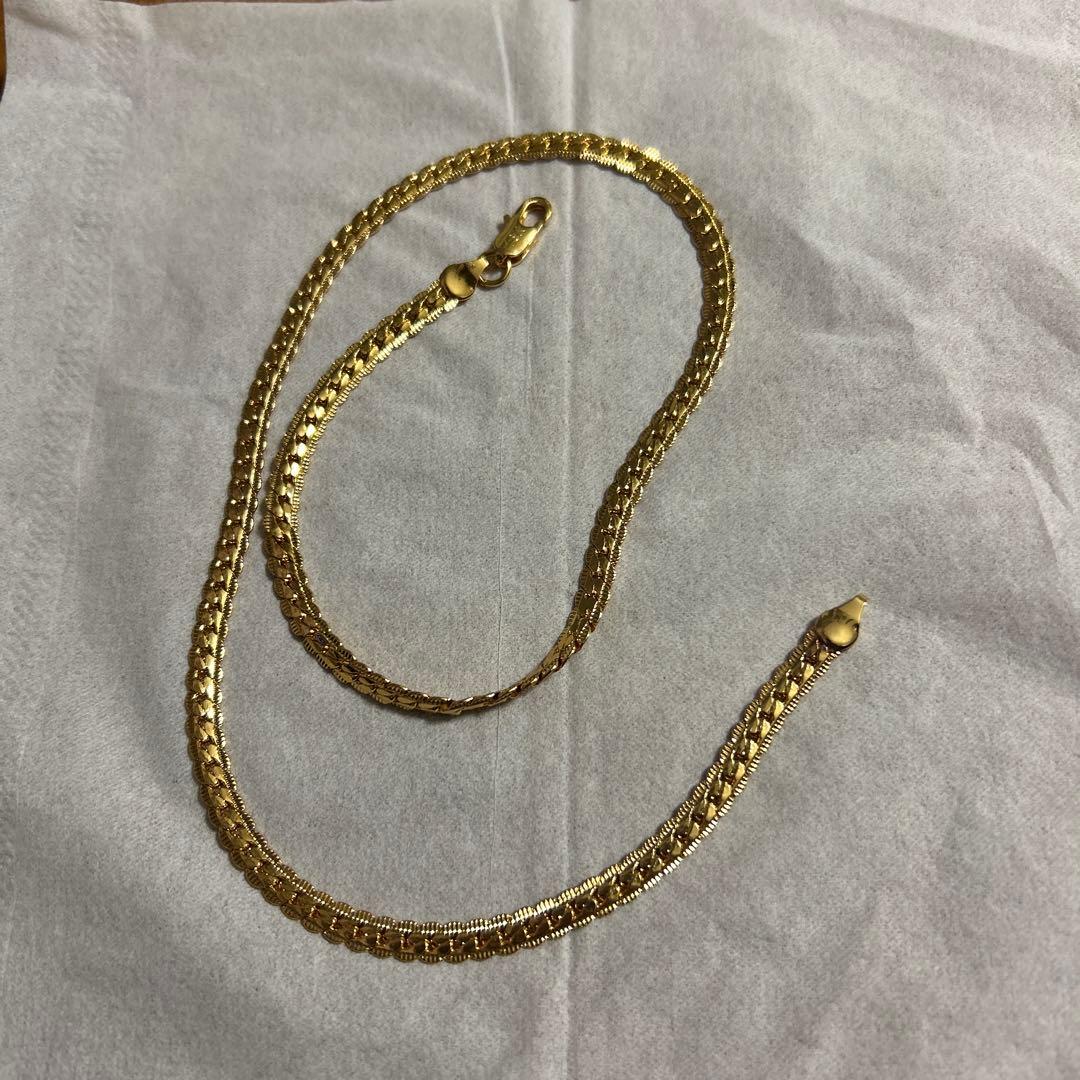 18k刻印あり　ゴールドネックレス　50cm20インチ