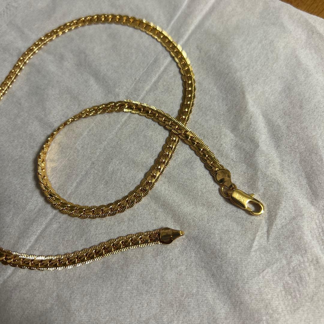 18k刻印あり　ゴールドネックレス　50cm20インチ